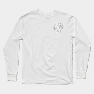 Hold The Sky: Night, Black Version Long Sleeve T-Shirt